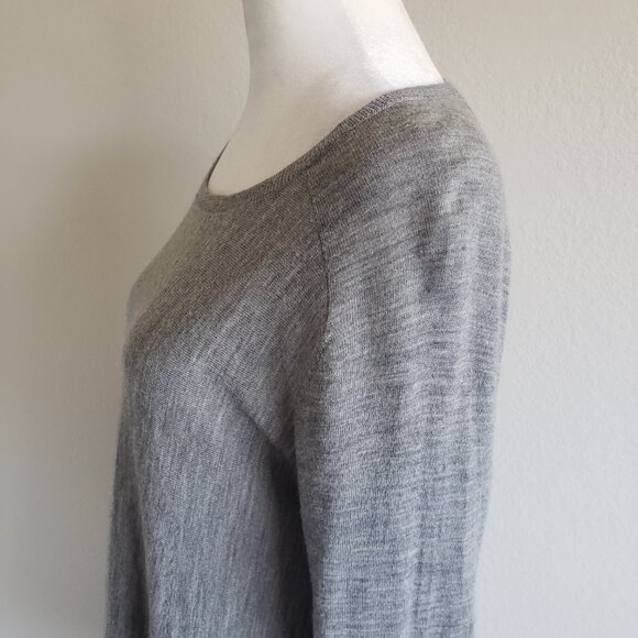 Eileen Fisher Long Lightweight Sweater Gray Long Sleeve Soft Merino Wool Size XS - Picture 4 of 7